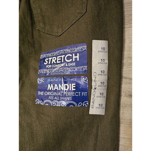 NWT $48 Bandolino MANDIE Womens Size 10 Classic Fit Straight Leg Jeans Dk Green - Picture 6 of 7